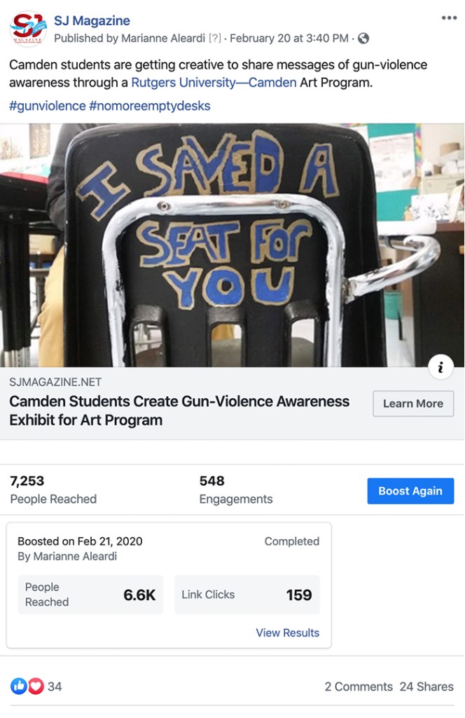 Camden Student Art Project Post